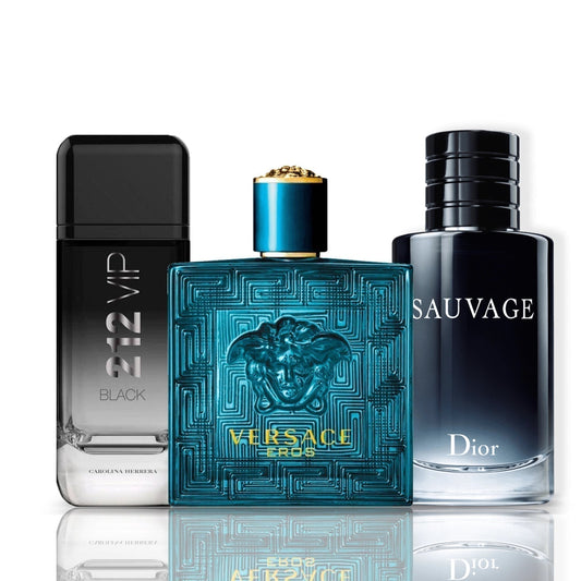 Σετ 3 αρωμάτων | 212 VIP Black + Versace Eros + Sauvage Dior 100 ml